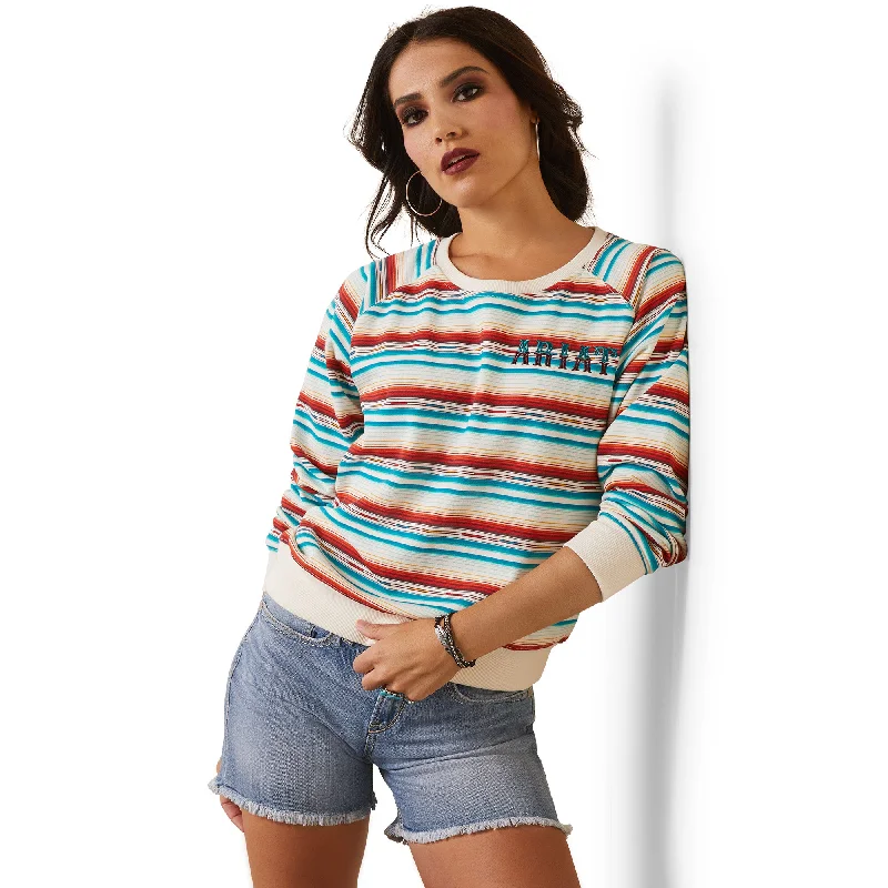 REAL Rosa Serape Sweater Ribbed Striped Patterned