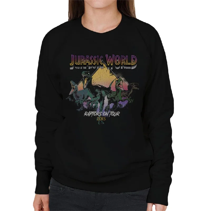 Jurassic Park Raptors On Tour 2015 Women's Sweatshirt Hoodie with Drawcord Adjustable Secure