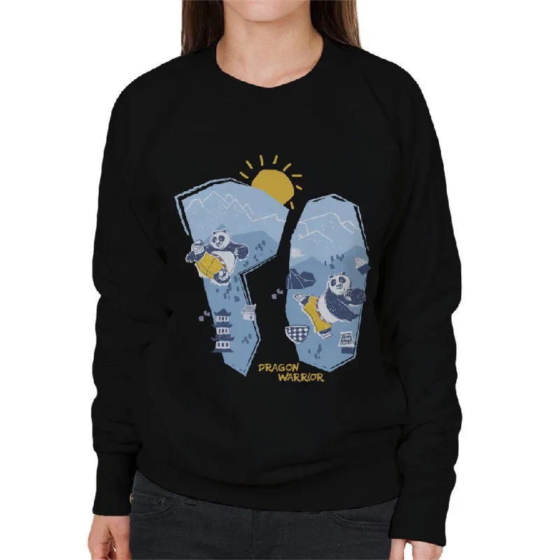 Kung Fu Panda Po Dragon Warrior Women's Sweatshirt Hoodie with Hem Detail Decorative Unique