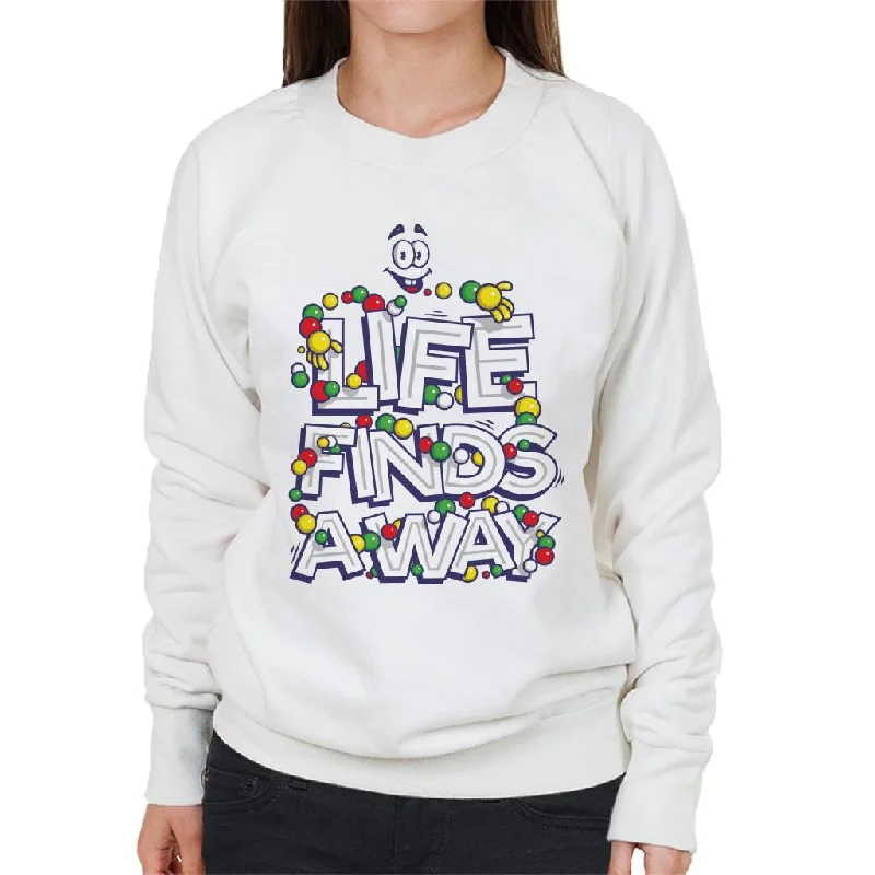 Jurassic Park Tagline Life Finds Away Women's Sweatshirt Hoodie with Crew Neck Simple Timeless