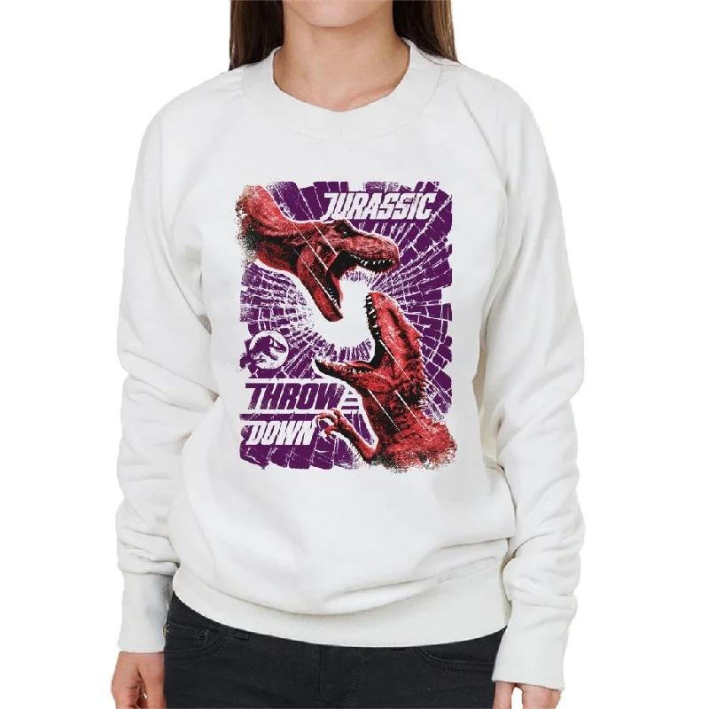 Jurassic Park Throw Down Women's Sweatshirt Hoodie with Pattern Geometric Abstract