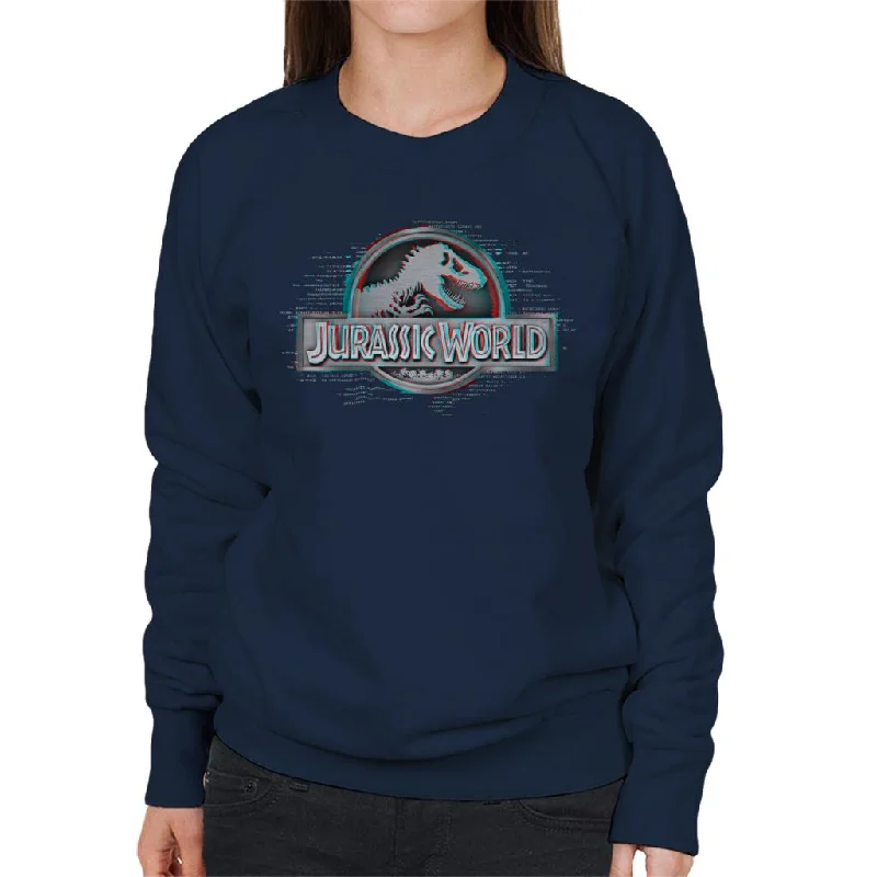 Jurassic Park X Ray Logo Women's Sweatshirt Hoodie with Hem Ribbing Snug Secure