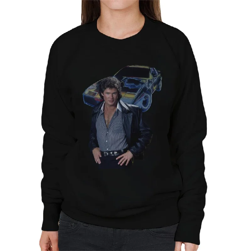 Knight Rider Michael Knight And KITT Women's Sweatshirt Hoodie with Reflective Safety Nightwear