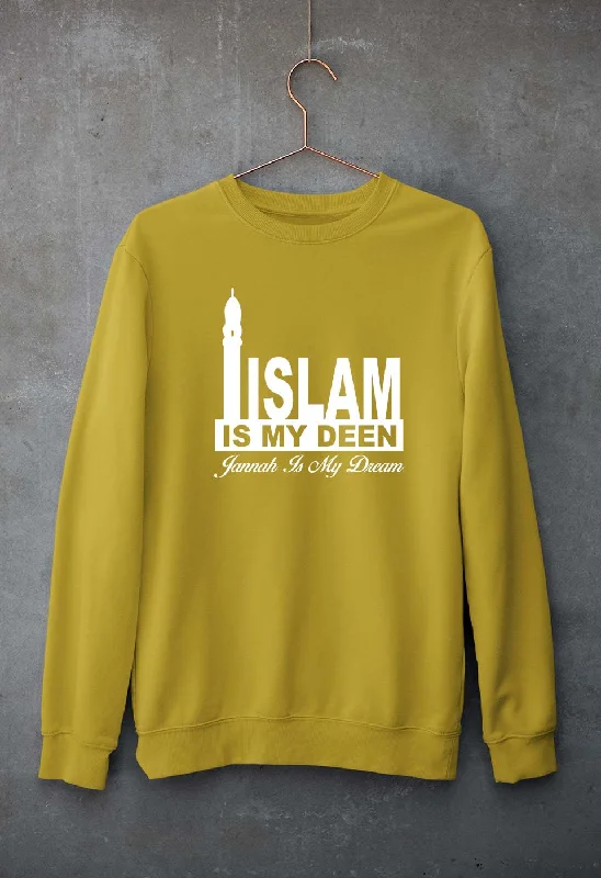 Islam Unisex Sweatshirt for Men/Women Hoodie with Slit Hem Functional Movement