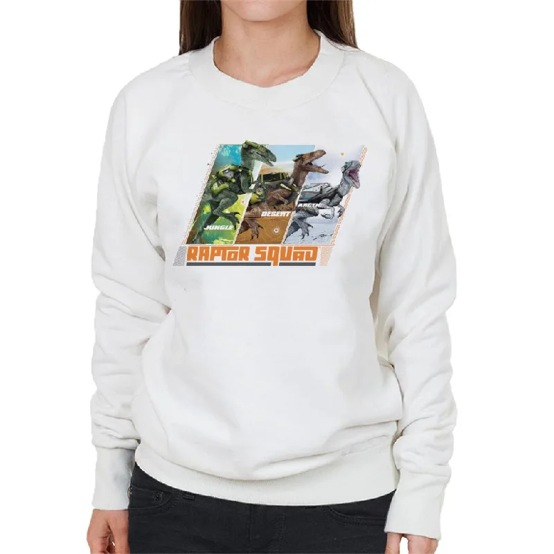 Jurassic Park Jungle Desert Arctic Raptor Squad Women's Sweatshirt Hoodie with Tie-Dye Psychedelic Retro