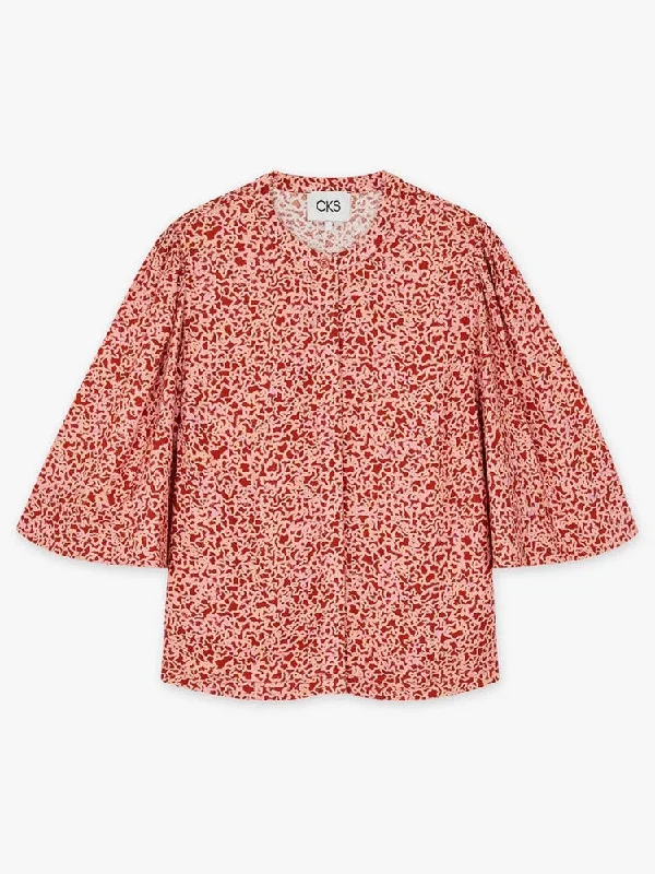 CKS Sisla Blouse Mars Texture Bell Sleeve Blouse