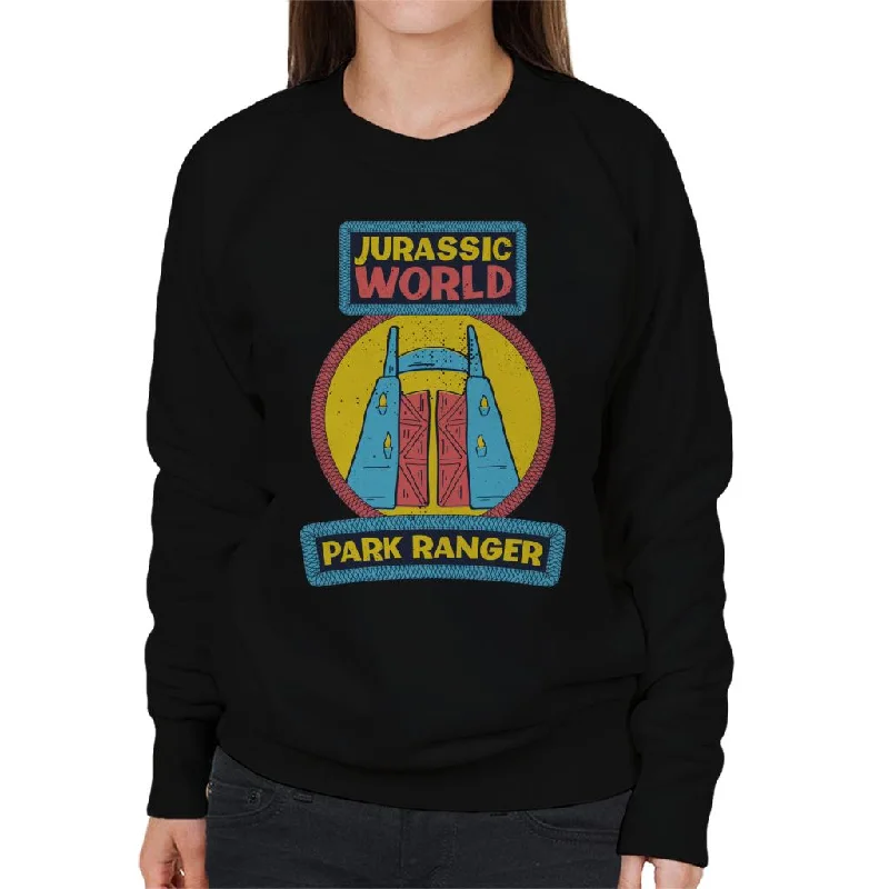 Jurassic Park Entrance Park Ranger Women's Sweatshirt Hoodie with Half-Zip Sporty Casual