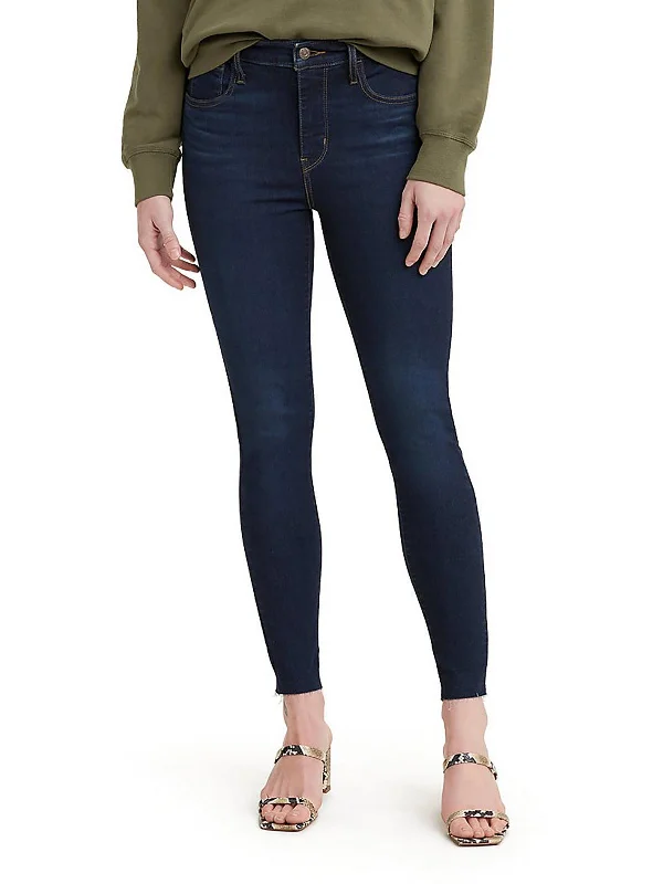 720 Womens High Rise Dark Wash Skinny Jeans Stylish High-Waist Skinny Denim