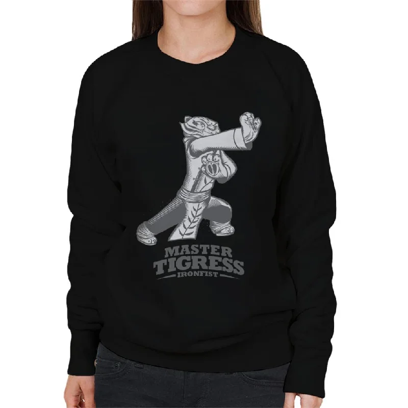 Kung Fu Panda Master Tigress Ironfist Women's Sweatshirt Hoodie with Ribbed Neckline Snug Warm