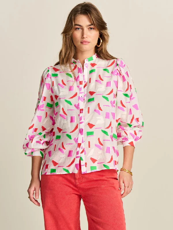 Pom Blouse Table Mountain Off-Shoulder Wrap Blouse