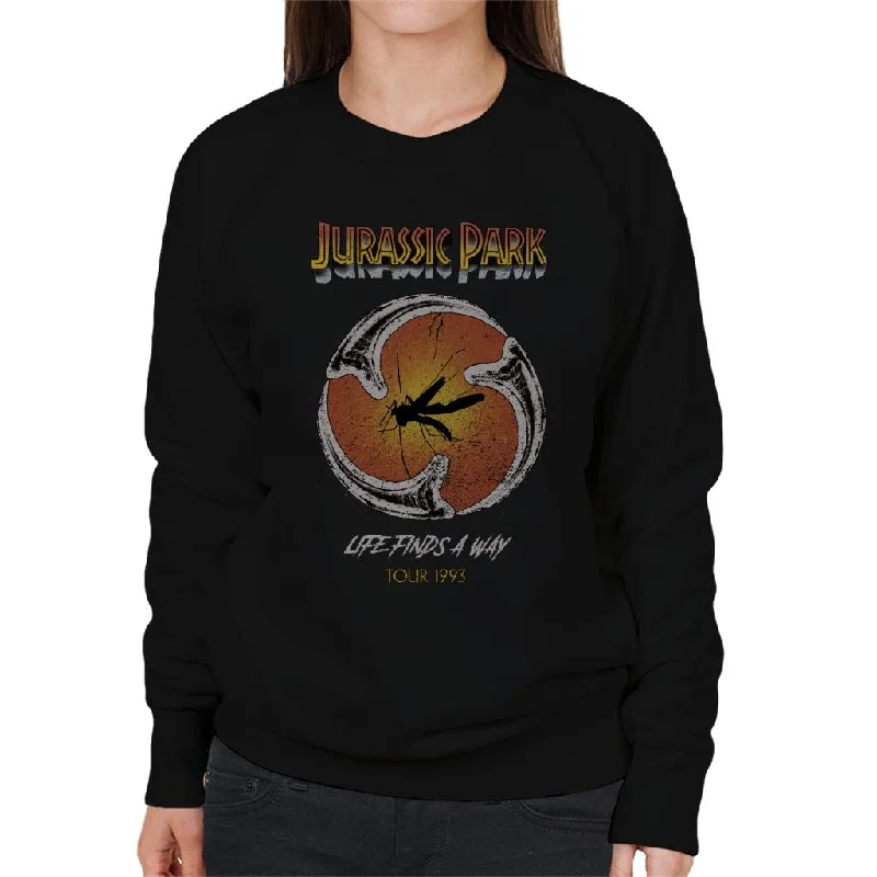 Jurassic Park Life Finds A Way Mosquito In Amber Women's Sweatshirt Hoodie with Color Block Contrast Stylish