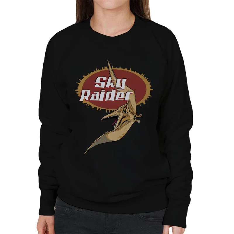 Jurassic Park Sky Raider Women's Sweatshirt Hoodie with Raglan Sleeves Sporty Comfortable