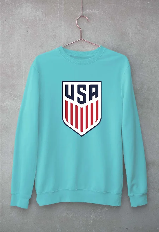 USA Football Unisex Sweatshirt for Men/Women Hoodie with Gradient Ombre Colorful