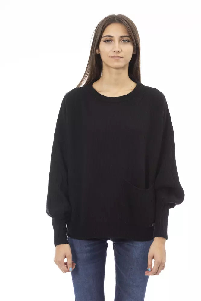 Baldinini Trend  Wool Women's Sweater Transparent Opaque Sheer