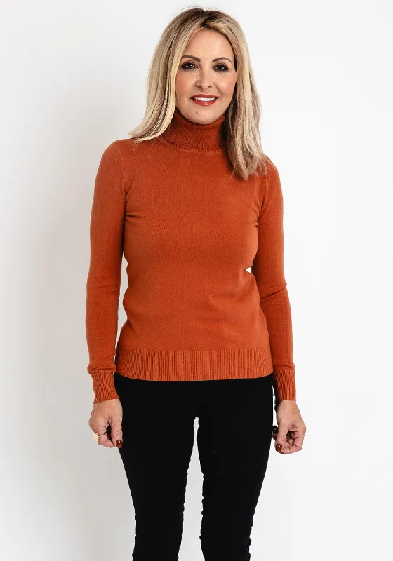 Serafina Collection Light Knit Sweater, Camel Seamless Knitted Crochet