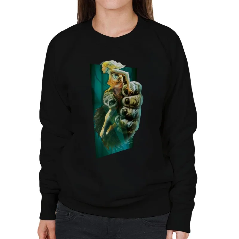 King Kong Holding Ann Darrow Women's Sweatshirt Hoodie with Cuffed Sleeves Snug Secure