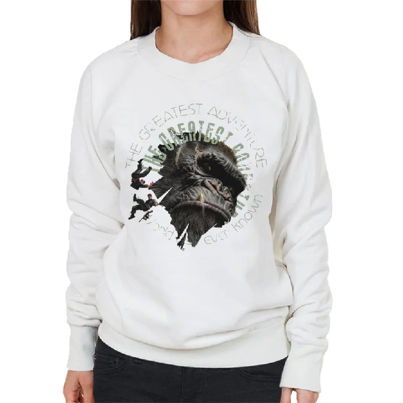 King Kong The Greatest Adventure Women's Sweatshirt Hoodie with Tie-Dye Psychedelic Retro