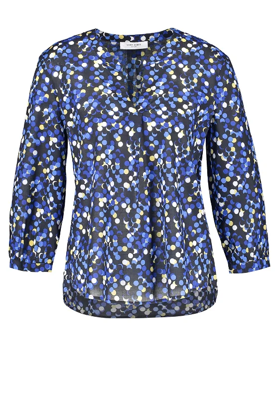 Gerry Weber Polka Dot Blouse, Blue Delicate Bow Blouse