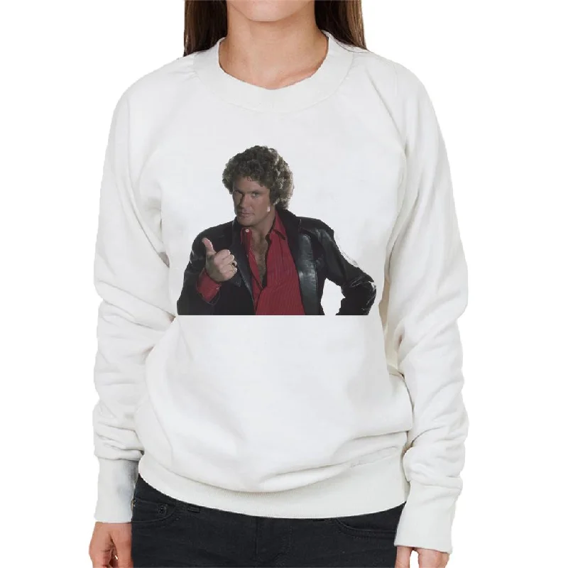 Knight Rider Michael Knight Thumbs Up Women's Sweatshirt Hoodie with Print Artistic Unique