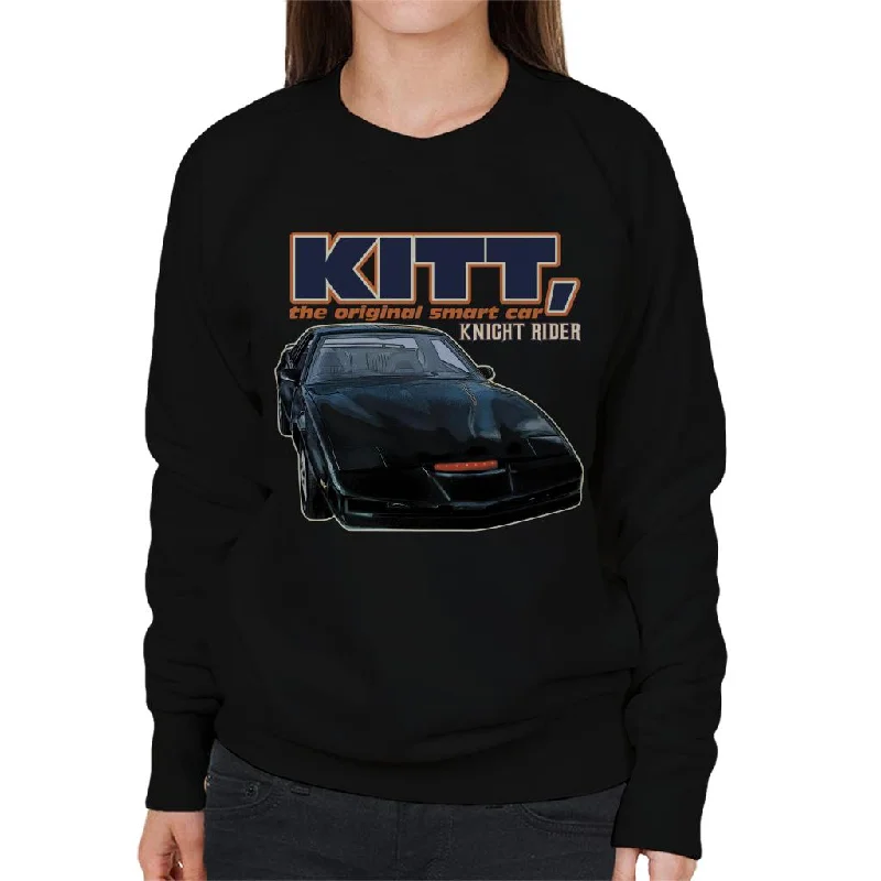 Knight Rider KITT The Original Smart Car Women's Sweatshirt Zip Hoodie Drawstring Kangaroo Pocket