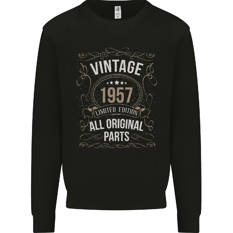 67th Birthday Limited Edition 1957 Mens Sweatshirt Jumper Hoodie with Turtle Neck Cozy Winter