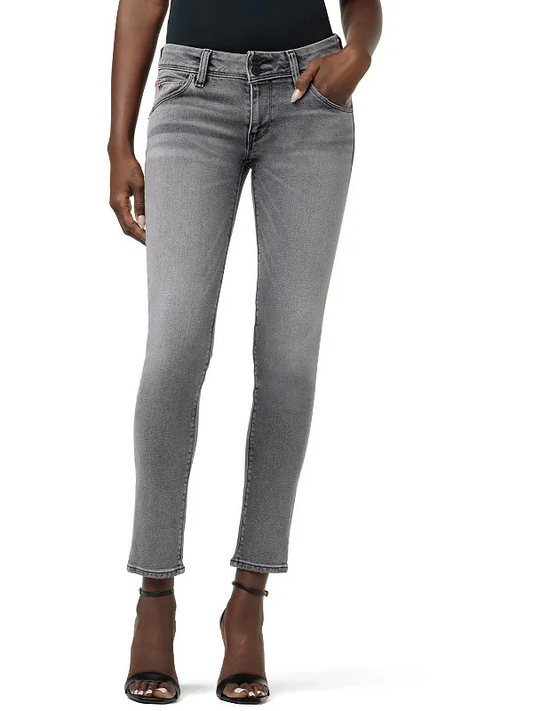 Collin Womens Mid-Rise Stretch Skinny Jeans Comfortable Zip-Fly Denim Jeans