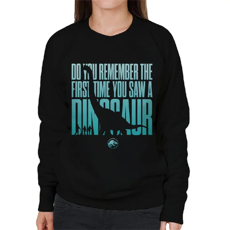 Jurassic Park The First Time You Saw A Dinosaur Women's Sweatshirt Hoodie with Longline Fit Extended Stylish