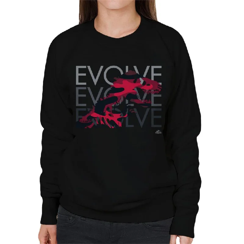 Jurassic Park T Rex Evolve Evolve Evolve Women's Sweatshirt Graphic Hoodie Design Print