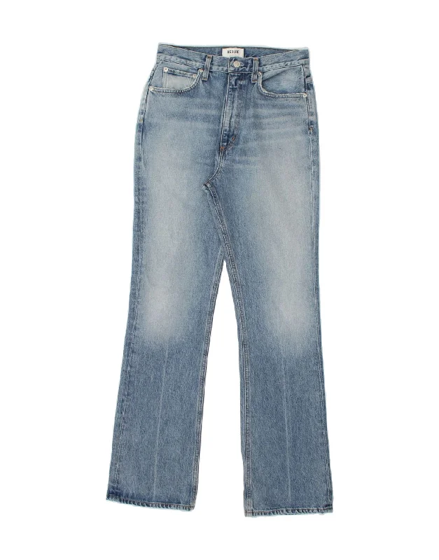 AGOLDE Womens High Rise Bootcut Jeans W27 L33 Blue Cotton Casual High-Waisted Bootcut Jeans