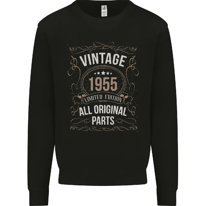 69th Birthday Limited Edition 1955 Mens Sweatshirt Jumper Hoodie with Patch Decorative Personalized