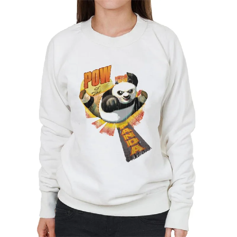 Kung Fu Panda Po Pow Of The Panda Women's Sweatshirt Hoodie with Toggle Buttons Decorative Unique