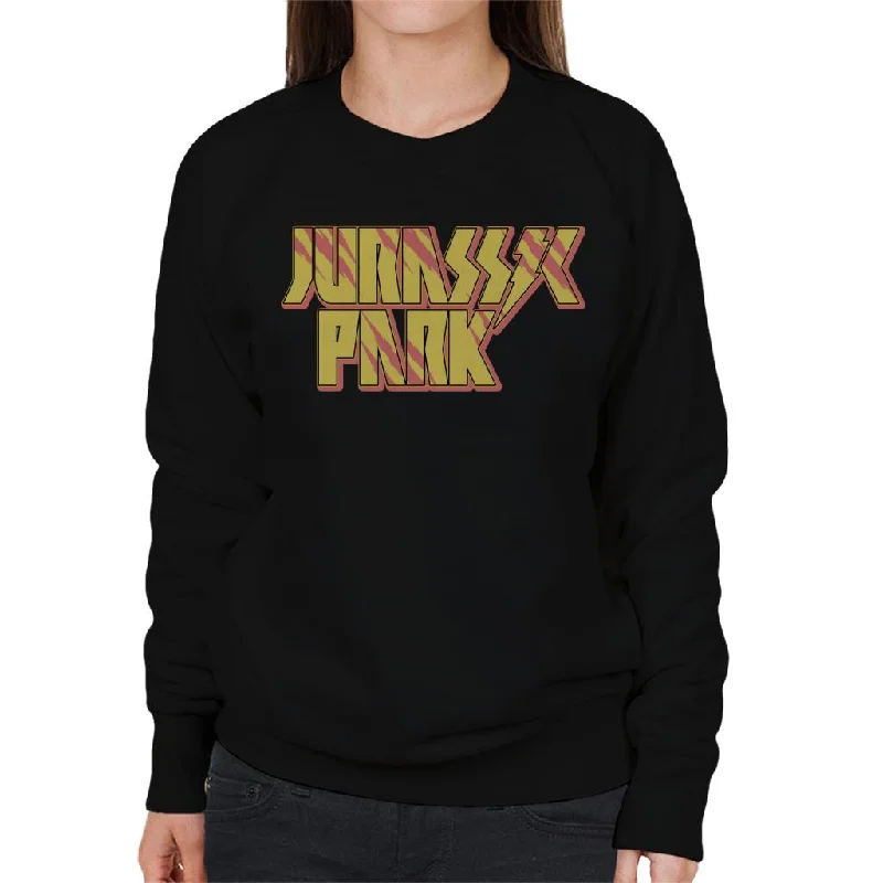 Jurassic Park Lightning Bolt Icon Women's Sweatshirt Hoodie with Thumb Holes Functional Cozy