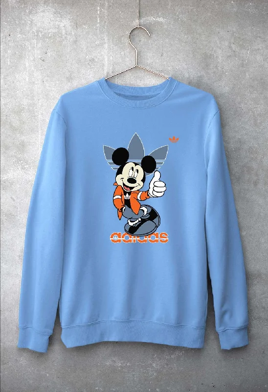 Mickey Unisex Sweatshirt for Men/Women Hoodie with Hem Applique Textured Unique