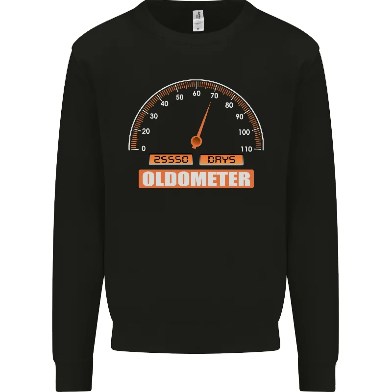 70th Birthday 70 Year Old Ageometer Funny Mens Sweatshirt Jumper Hoodie with Print Artistic Unique