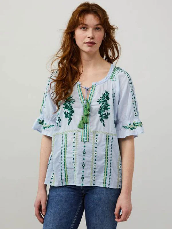 Odd Molly Amira Blouse Blue Loose Oversized Blouse