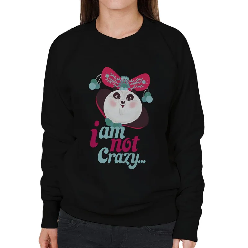 Kung Fu Panda Mei Mei I Am Not Crazy Women's Sweatshirt Hoodie with Distressed Vintage Worn