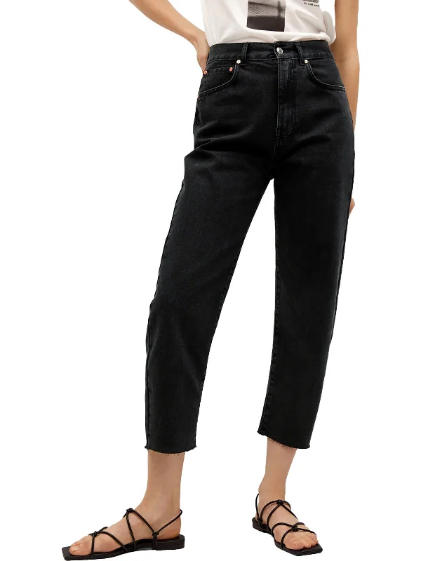 Womens High Rise Cropped Ankle Jeans Casual Light Wash Jeans