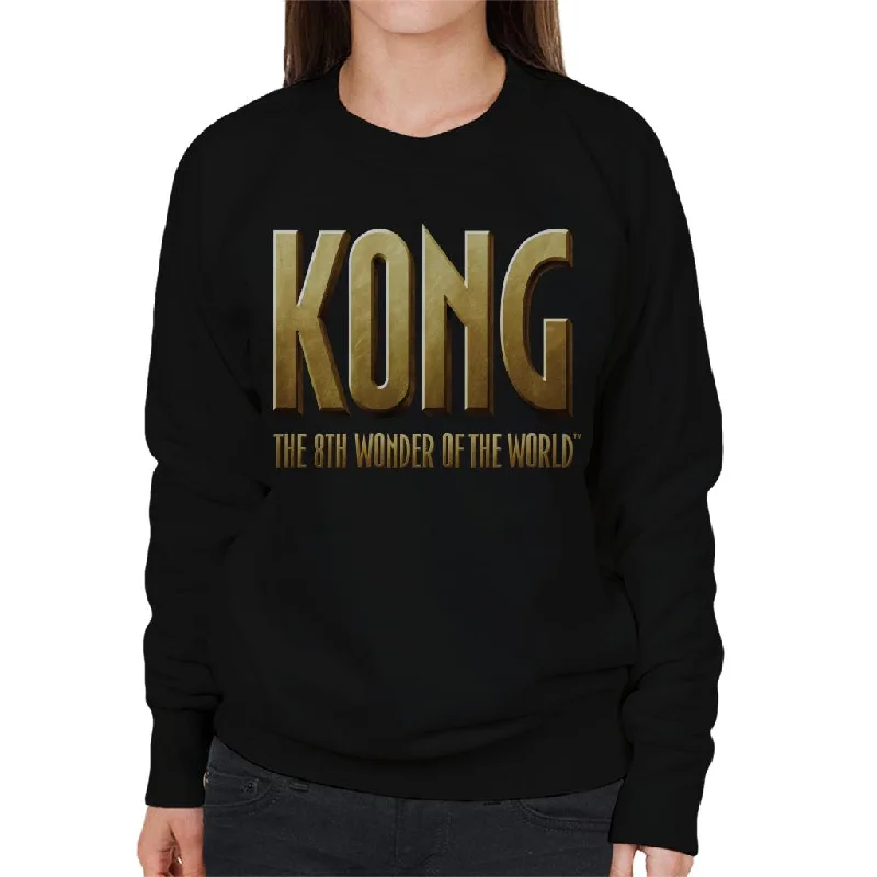 King Kong The 8th Wonder Of The World Logo Women's Sweatshirt Hoodie with Illustration Artistic Creative