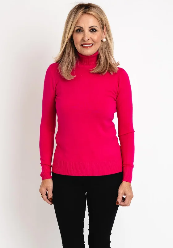 Serafina Collection Light Knit Sweater, Fuchsia Handmade Hand-knitted Hand-woven