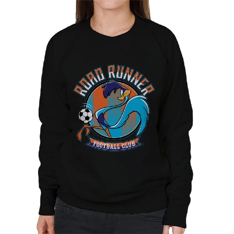 Looney Tunes Football Road Runner FC Women's Sweatshirt Hoodie with Button Placket Classic Preppy