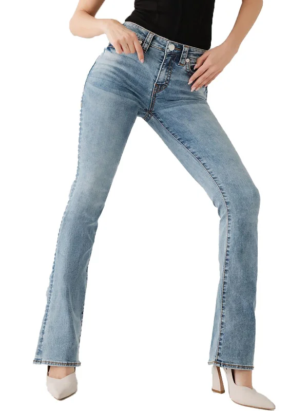 Becca Womens Mid Rise Stretch Bootcut Jeans Trendy Plus Size Jeans