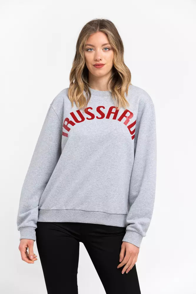 Trussardi  Cotton Women's Sweater Embroidered Appliqued Beaded