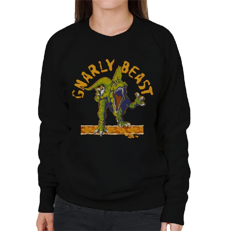 Jurassic Park Gnarly Beast Women's Sweatshirt Hoodie with Relaxed Fit Easy Casual