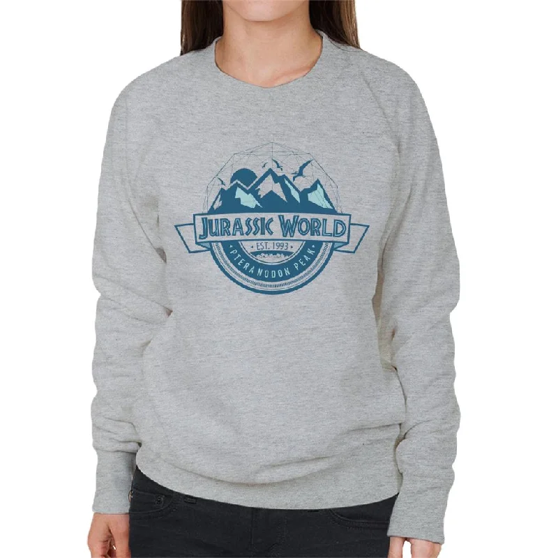 Jurassic World Pteranodon Peak Women's Sweatshirt Hoodie with Exposed Zipper Edgy Industrial