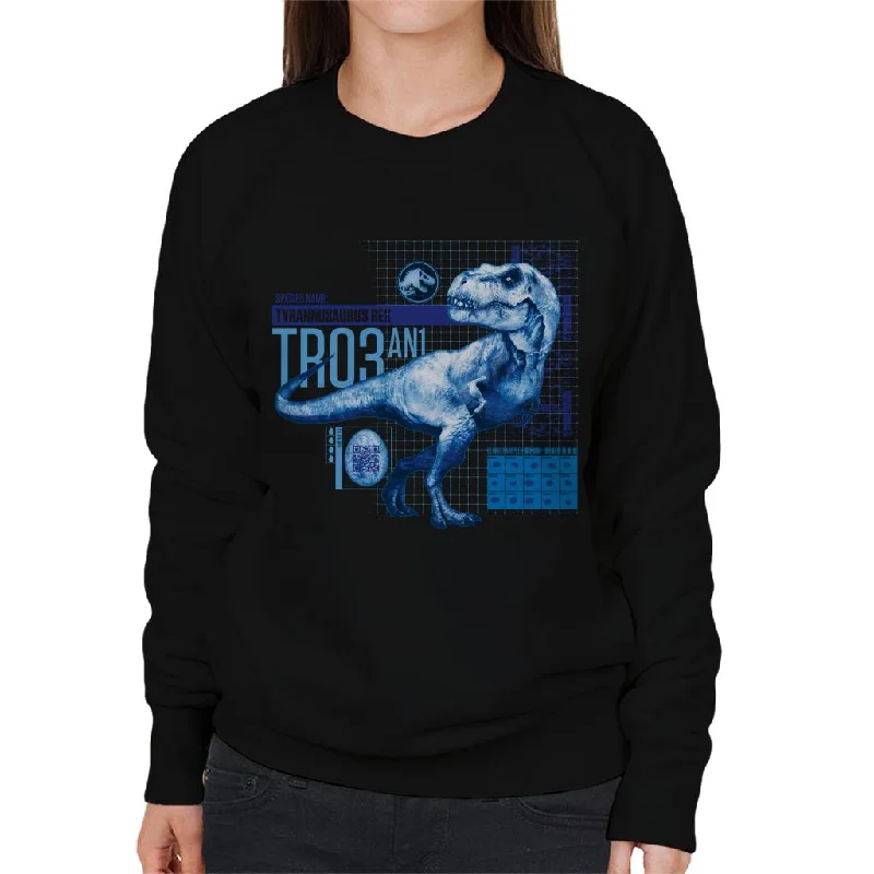 Jurassic Park T Rex Tr03 An1 Women's Sweatshirt Hoodie with Applique Textured Unique