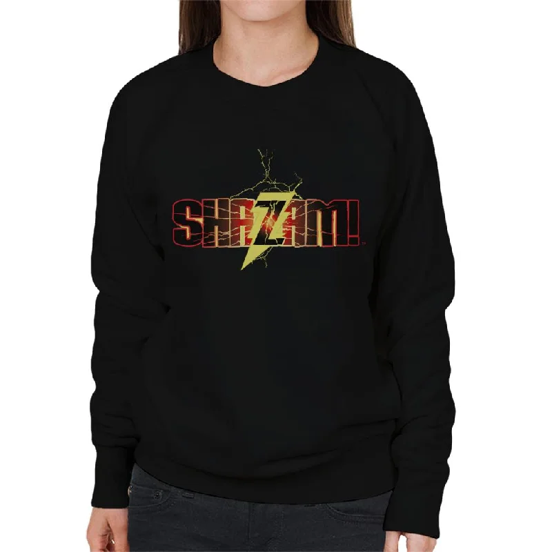 Justice League Shazam Logo Women's Sweatshirt Hoodie with Camouflage Military Edgy