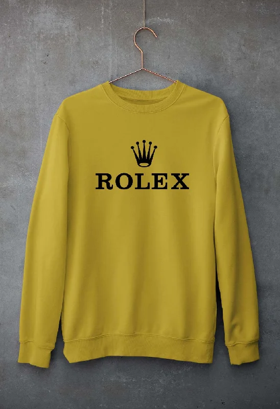 Rolex Unisex Sweatshirt for Men/Women Hoodie with Metallic Shiny Futuristic