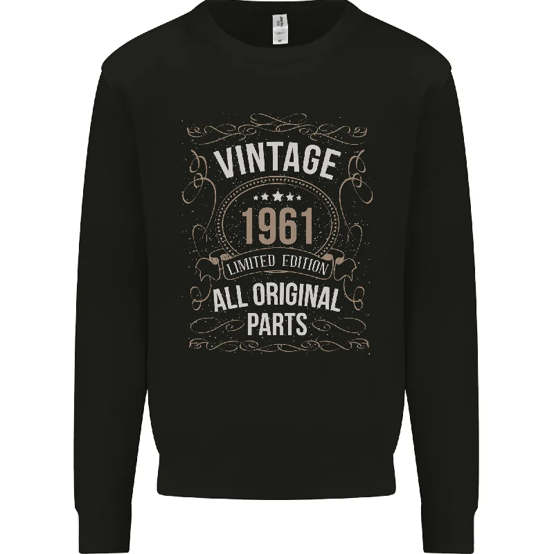 63rd Birthday Limited Edition 1961 Mens Sweatshirt Jumper Hoodie with Turtle Neck Cozy Winter