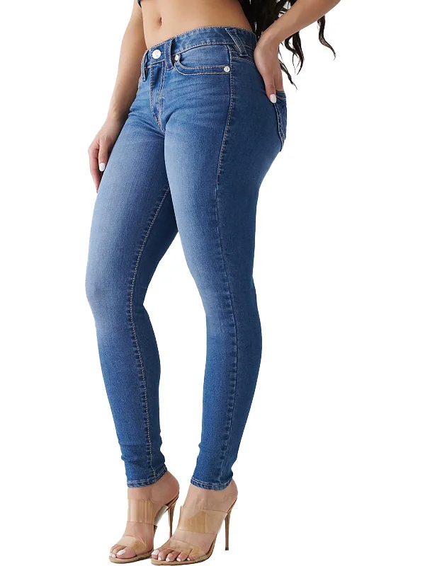 Jennie Big T Womens Mid-Rise Medium Wash Skinny Jeans Fashionable Bootcut Jeans