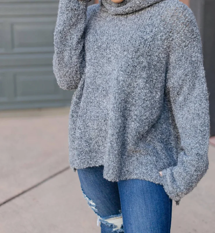 Popcorn And A Movie Sweater In Gray Long Sweater Short Sweater Cropped Sweater